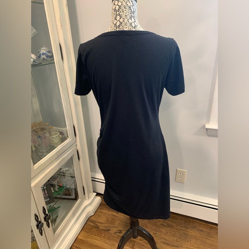 Guess Asymmetrical Black T-Shirt Dress - Picture 2 of 10